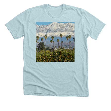 Cali Palms&nbsp;, a Heather Ice Blue Premium Unisex Tee