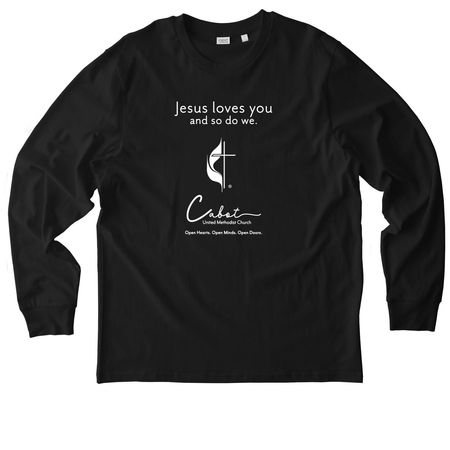 CUMC Jesus loves you Shirts, a Black Stanley/Stella Unisex Creator 2.0 Long Sleeve Tee