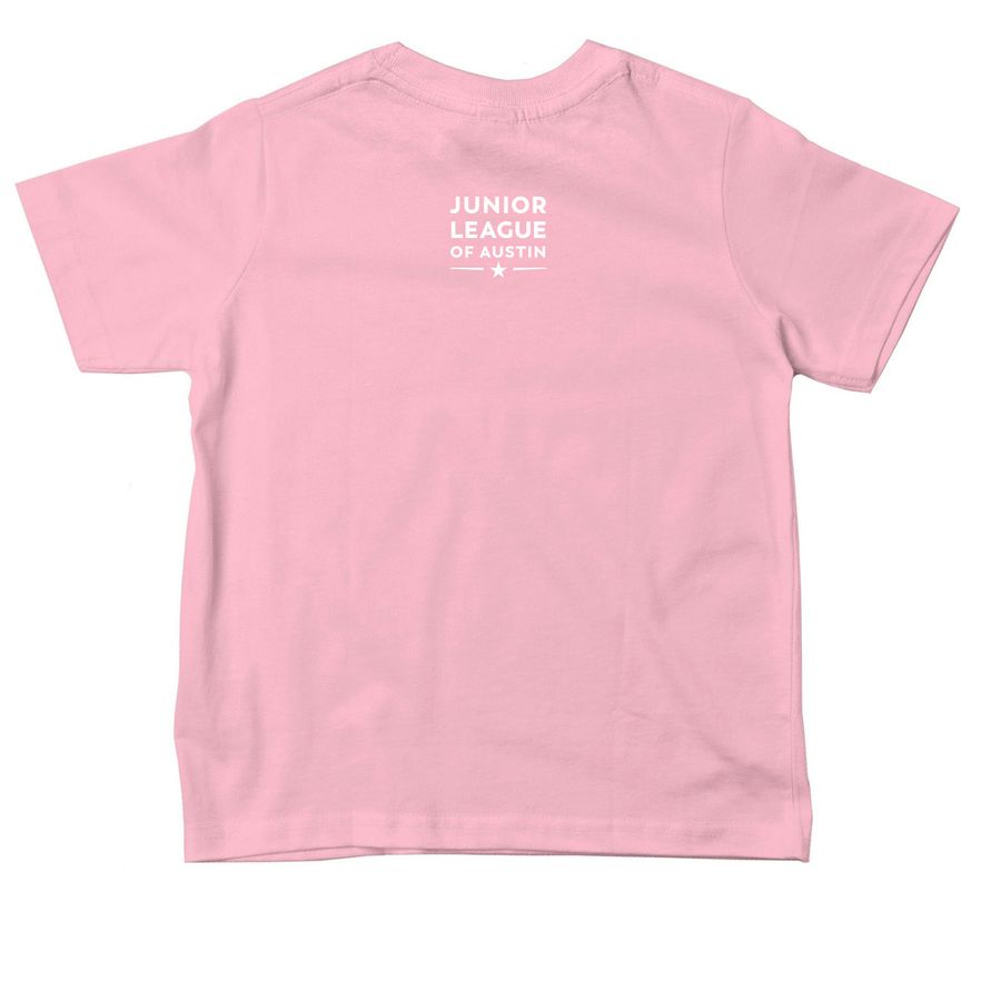 Toddler Keep Austin Kind Tee, a Pink Toddler Tee (back-view)