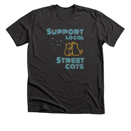 Support Local Street Cats, a Dark Grey Heather Premium Unisex Tee