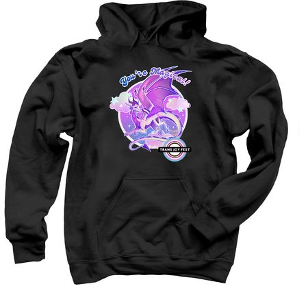 Trans Joy Fest- Gender Non-Conforming Design, a Black Pullover Hoodie