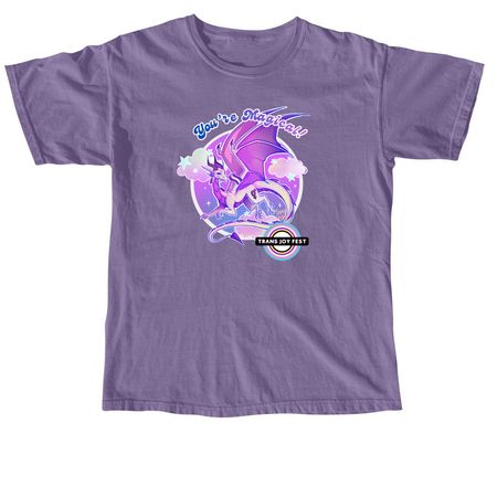 Trans Joy Fest- Gender Non-Conforming Design, a Grape Comfort Colors Unisex Tee