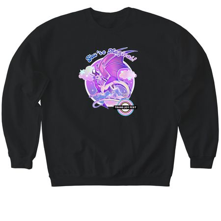 Trans Joy Fest- Gender Non-Conforming Design, a Black Softstyle Crewneck Sweatshirt