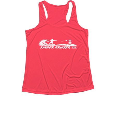 Kinder Kruiser 2026 DRI-Fit, a Hot Coral Women's Performance Tank