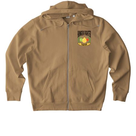 Hunger Fighter Champions, a Latte Stanley/Stella Unisex Cultivator 2.0 Zip Up Pullover Hoodie