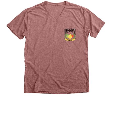Hunger Fighter Champions, a Heather Mauve Premium V-Neck Tee