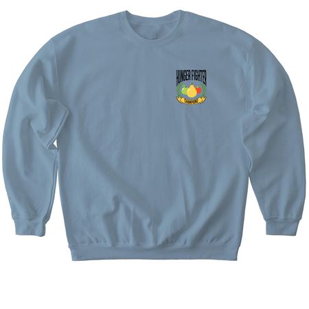 Hunger Fighter Champions, a Stone Blue Softstyle Crewneck Sweatshirt