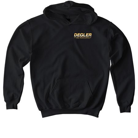 Degler Ag Hauling Merch, a Black Softstyle Youth Pullover Hoodie