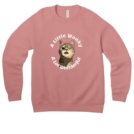 A Little Wonky. A Lot Wonderful., a Mauve Premium Raglan Crewneck Sweatshirt