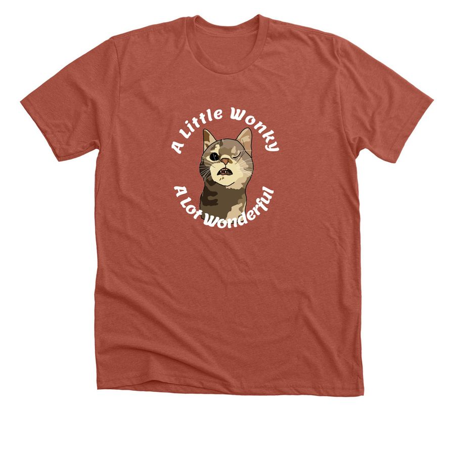 A Little Wonky. A Lot Wonderful., a Heather Clay Premium Unisex Tee