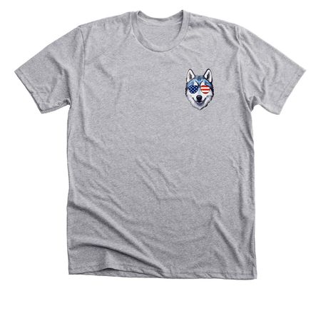 TXHR - American Husky, a Athletic Heather Premium Unisex Tee (back-view)