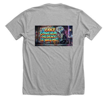 Hmmm, a Athletic Heather Premium Unisex Tee (back-view)