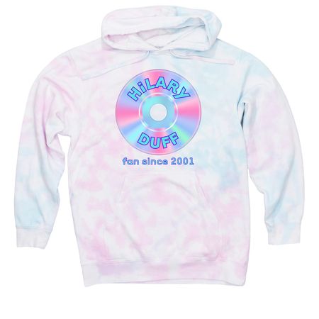 Hilary Duff Fan, a Cotton Candy Tie Dye Pullover Hoodie