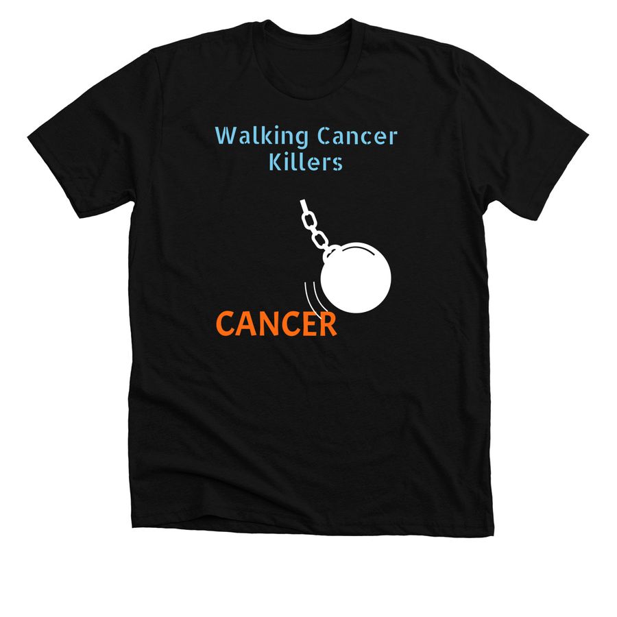 Walking Cancer Killers, a Solid Black Blend Premium Unisex Tee