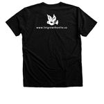 OhmS Farmer Fund, a Black Heather Premium V-Neck Tee (back-view)