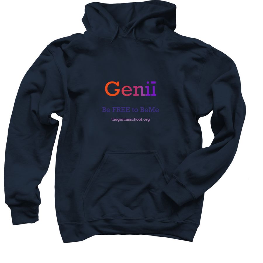 Geni? by Chaz, a Navy Pullover Hoodie