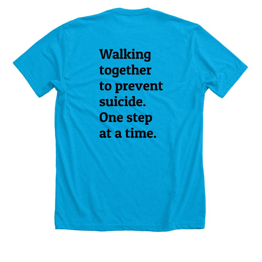 Team Elks - Metro District #4200 AFSP Walk&nbsp;, a Neon Blue Premium Unisex Tee (back-view)