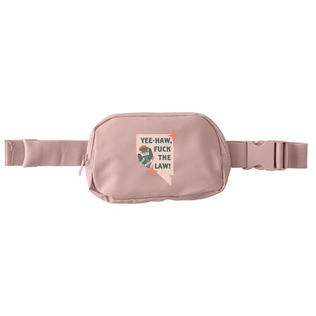 Yee-Haw, F*ck The Law! Fanny Pack (Peach), a Rose Quartz Matte Hip Pack