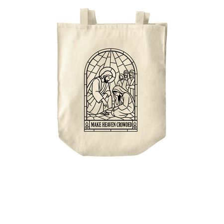 Make Heaven Crowded, a Natural Over-the-Shoulder Shopping Tote Bag