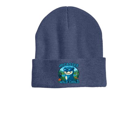 Beanies, a Heather Navy Printed Cuffed Beanie