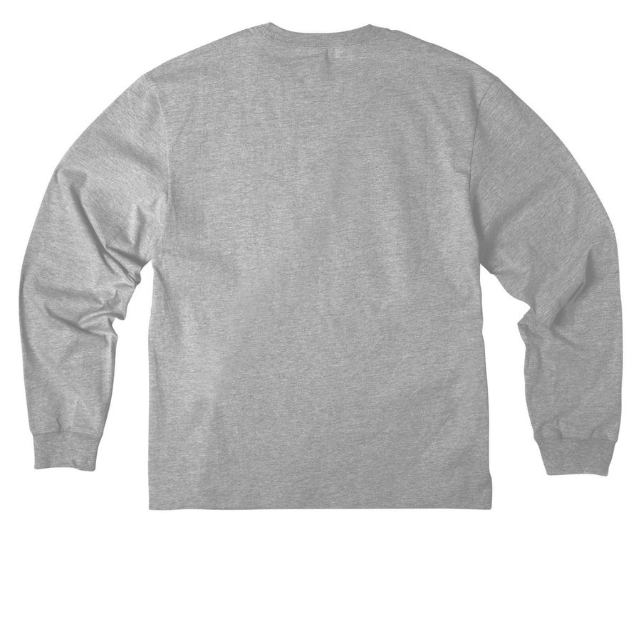 Go to Apparel, a Athletic Heather Unisex Heavyweight Long Sleeve Tee (back-view)