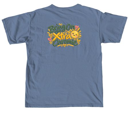Little Xtra Sunshine&nbsp;, a Blue Jean Comfort Colors Unisex Tee (back-view)