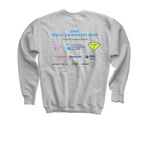 2026 Trach Week: It Trachs A Village (blue), a Sport Grey Youth Crewneck Sweatshirt (back-view)