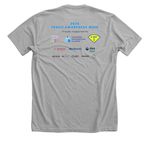 2026 Trach Week: It Trachs A Village (blue), a Athletic Heather Premium Unisex Tee (back-view)