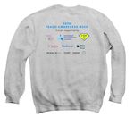 2026 Trach Week: It Trachs A Village (blue), a Sport Grey Crewneck Sweatshirt (back-view)