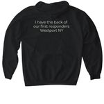 Support Westport Fire and EMS&nbsp;, a Black Gildan Softstyle Pullover Hoodie (back-view)