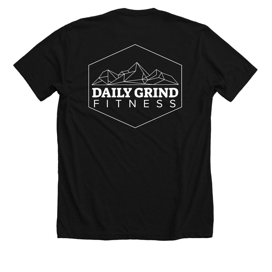 DGF Hex Logo, a Solid Black Blend Premium Unisex Tee (back-view)