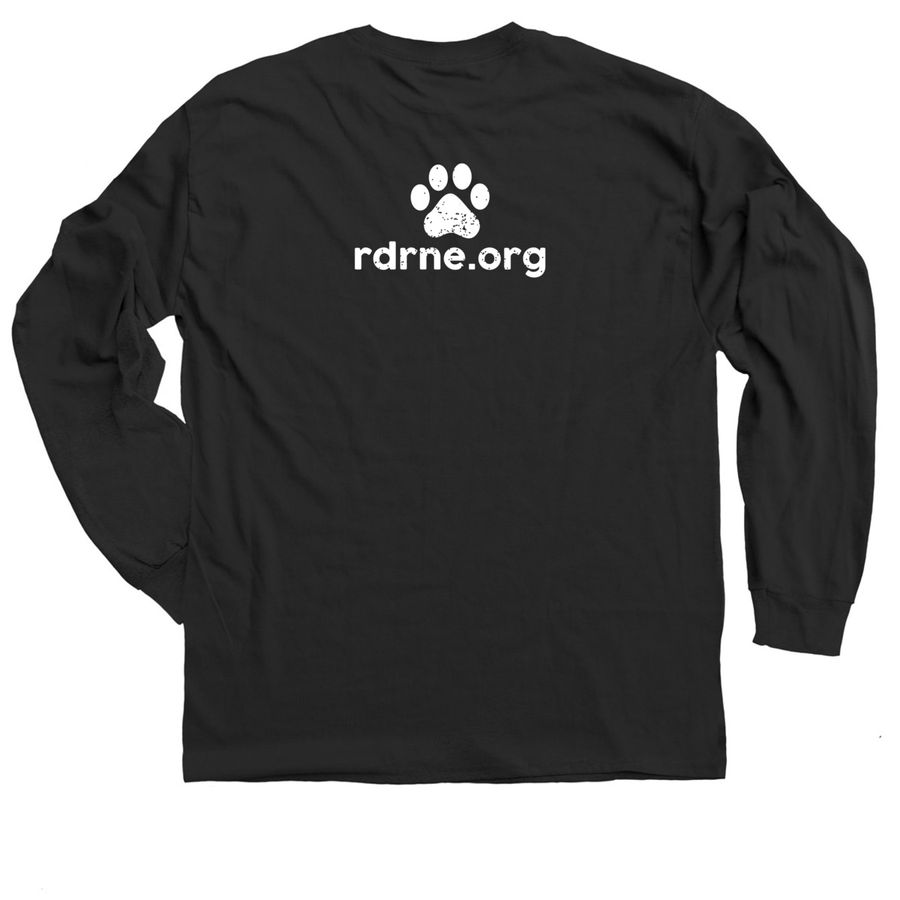 Ruff Dog Rescue, a Black Classic Long Sleeve Tee (back-view)