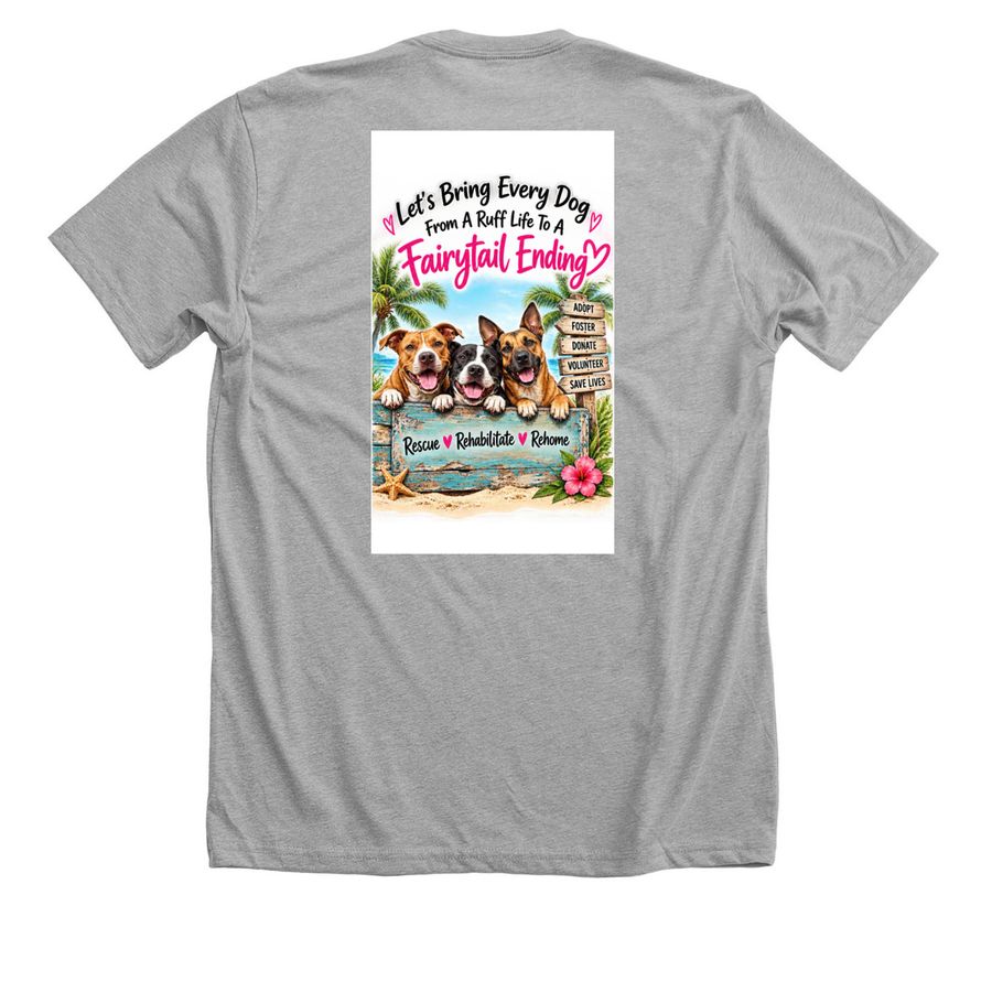 Rescue/Sanctuary&nbsp;, a Athletic Heather Premium Unisex Tee (back-view)