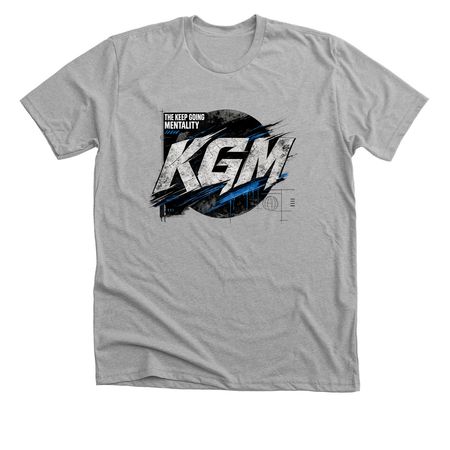 KGM: Through The Noise, a Athletic Heather Premium Unisex Tee