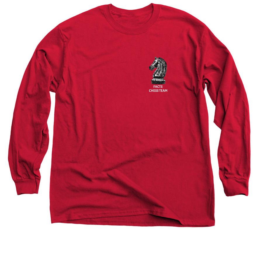 Knight Chess Team Apparel, a Red Classic Long Sleeve Tee