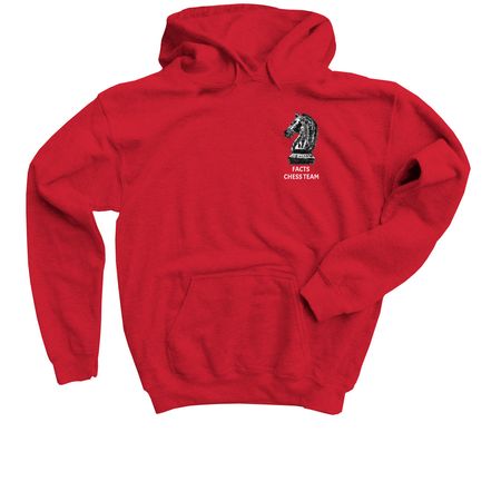 Knight Chess Team Apparel, a Red Youth Pullover Hoodie
