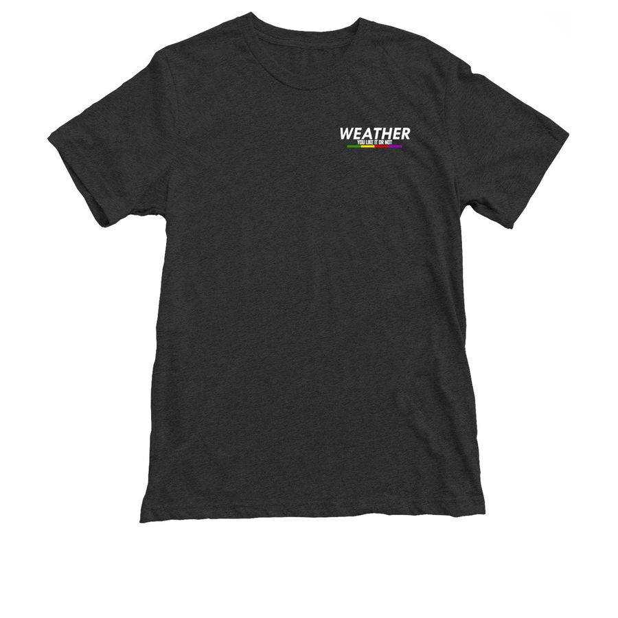 Weather You Like It or Not (small left), a Vintage Black Triblend Unisex Tee