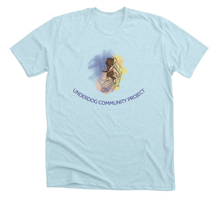 Modes of Transportation: Cart Puppy, a Heather Ice Blue Premium Unisex Tee