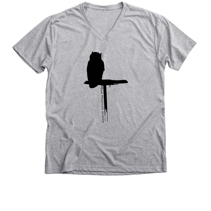Owl Silhouette, a Athletic Heather Premium V-Neck Tee