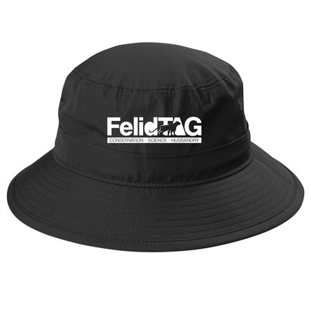 Hats, a Black Printed UV Bucket Hat