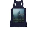 I Love Hiking! ?&nbsp;, a Navy Women's Racerback (back-view)