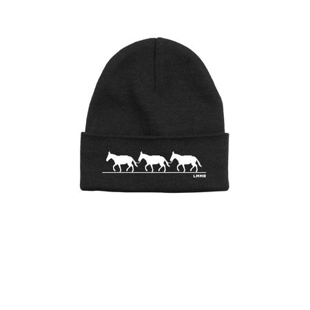 Packin' Mule Beanies, a Black Printed Base Camp Beanie