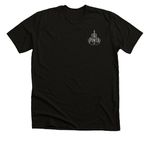 The Power, a Black Heather Premium Unisex Tee (back-view)