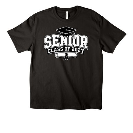 SENIOR, a Black Unisex Heavyweight Tee