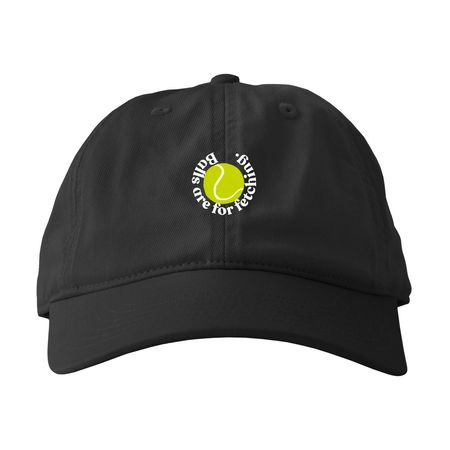 Balls are for fetching, a Black Printed Eco Baseball Cap