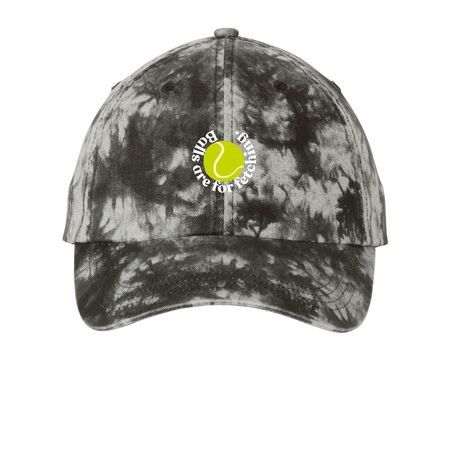 Balls are for fetching, a Black Printed Tie Dye Baseball Hat
