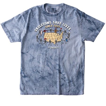 Skeletons Save Lives Since 2020, a Ocean Comfort Colors Colorblast Tee
