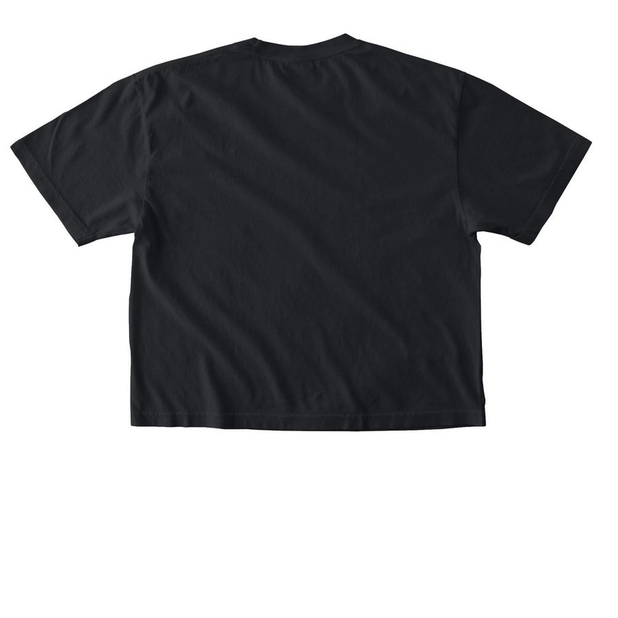 Vale La Pena, a Black Comfort Colors Boxy Tee (back-view)