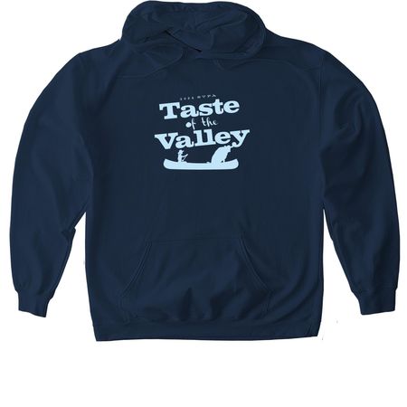 Taste of the Valley 2026 Shirt, a Navy Gildan Softstyle Pullover Hoodie