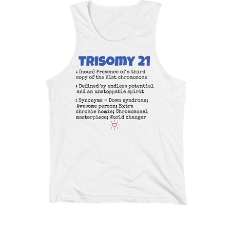 Down Syndrome Awareness&nbsp;, a White Premium Cotton Tank